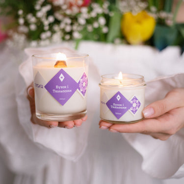 Candle "Lilac and Tulips" 130 ml, 15 hours