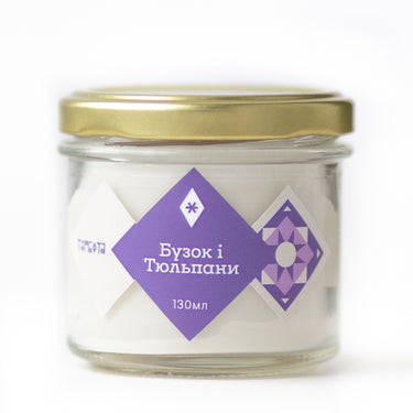 Candle "Lilac and Tulips" 130 ml, 15 hours